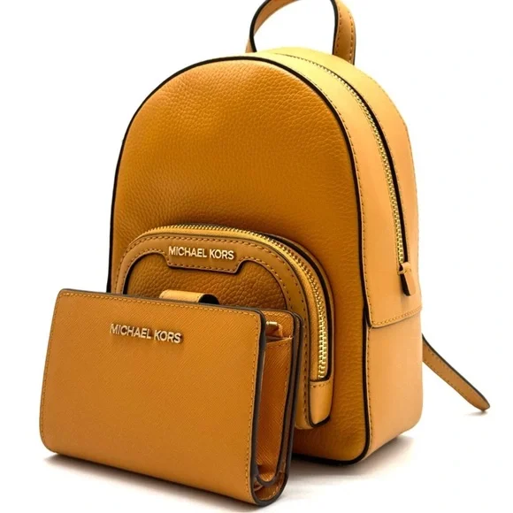 Michael Kors Jaycee Extra-Small Signature Logo Backpack & Matching Bifold Wallet